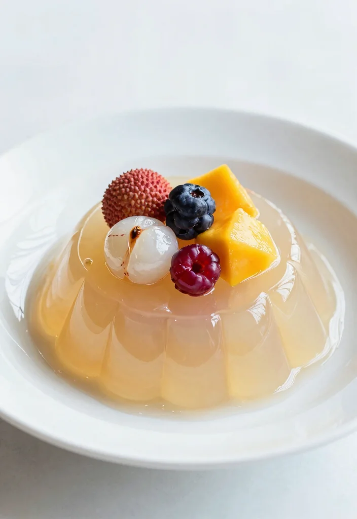 16 Easy & Impressive Chinese Dinner Party Recipes - 16. Almond Jelly with Fruit Cocktail 1