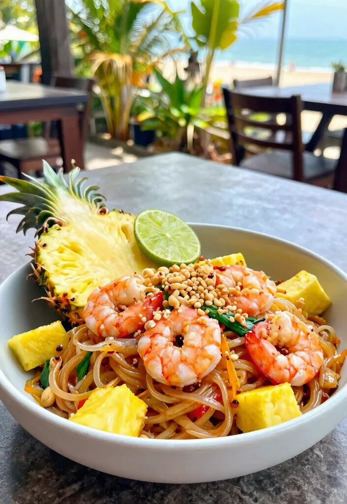 16 Gluten Free Pad Thai Recipes (Easy & Delicious) - 3. Shrimp & Pineapple Gluten Free Pad Thai 1