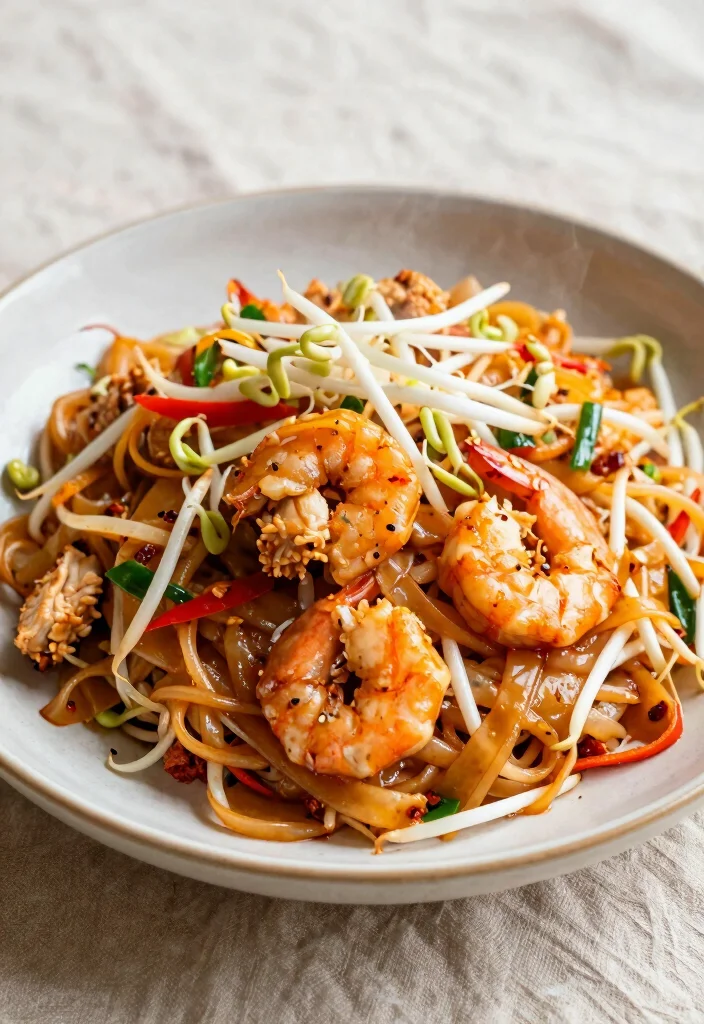 16 Gluten Free Pad Thai Recipes (Easy & Delicious) - 5. Spicy Gluten Free Pad Thai with Chicken & Shrimp 1