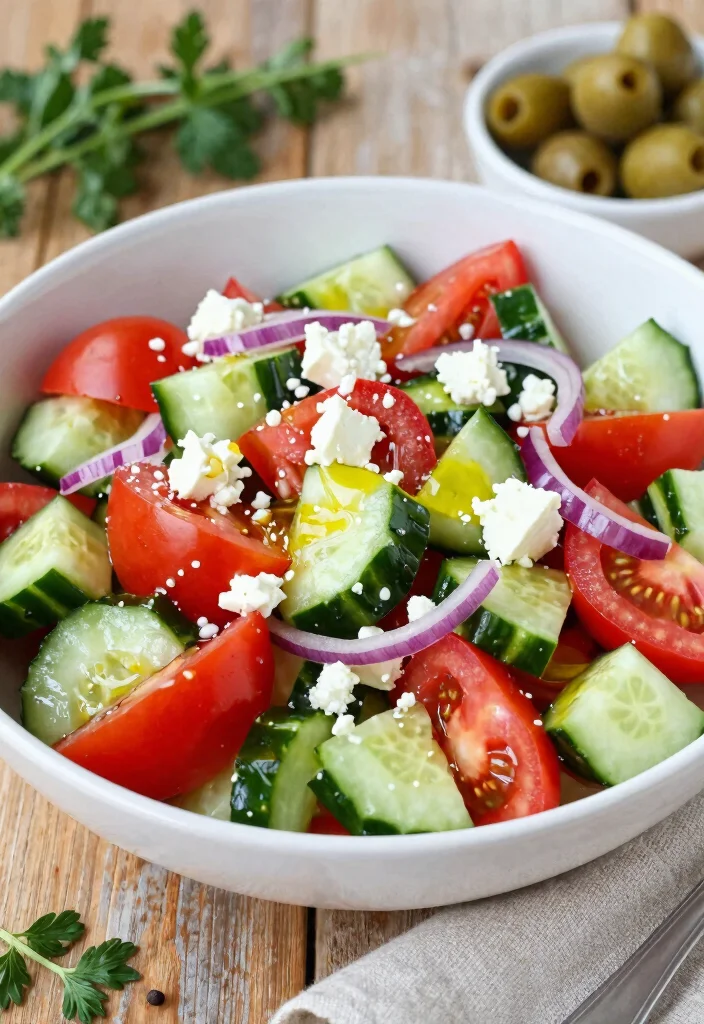 16 Greek Cucumber Tomato Salads (Fresh & Crisp) - 1. Classic Greek Cucumber Tomato Salad 1