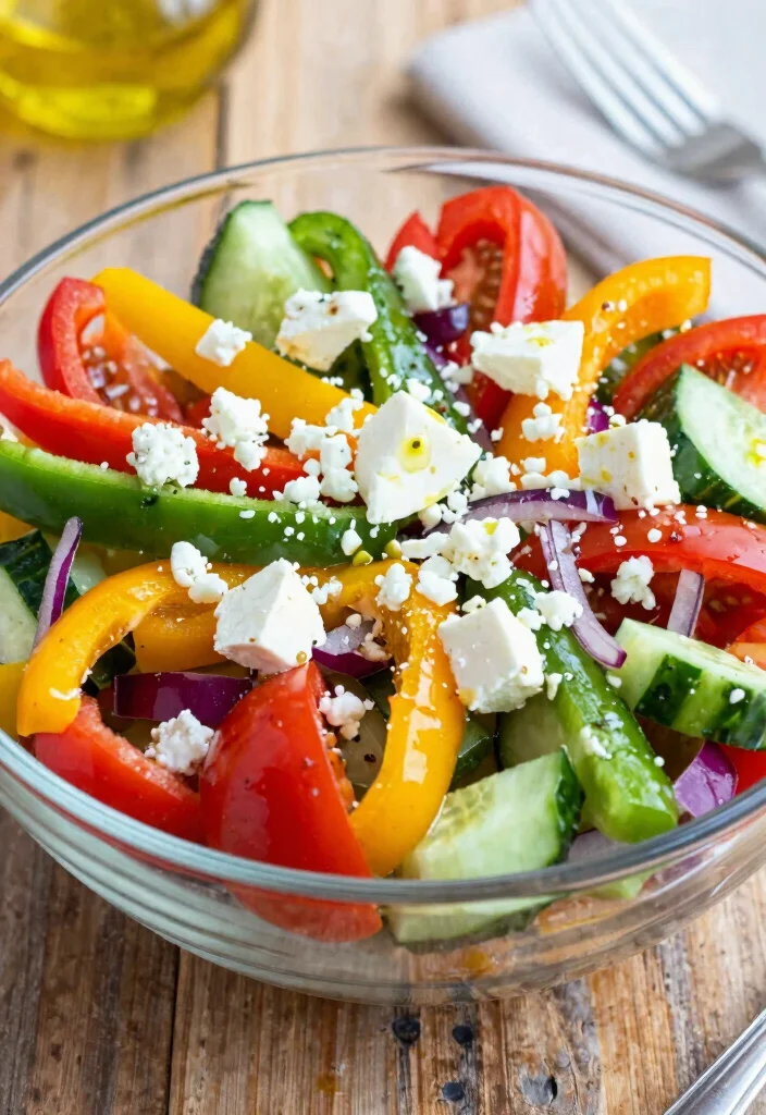 16 Greek Cucumber Tomato Salads (Fresh & Crisp) - 16. Rainbow Greek Salad 1