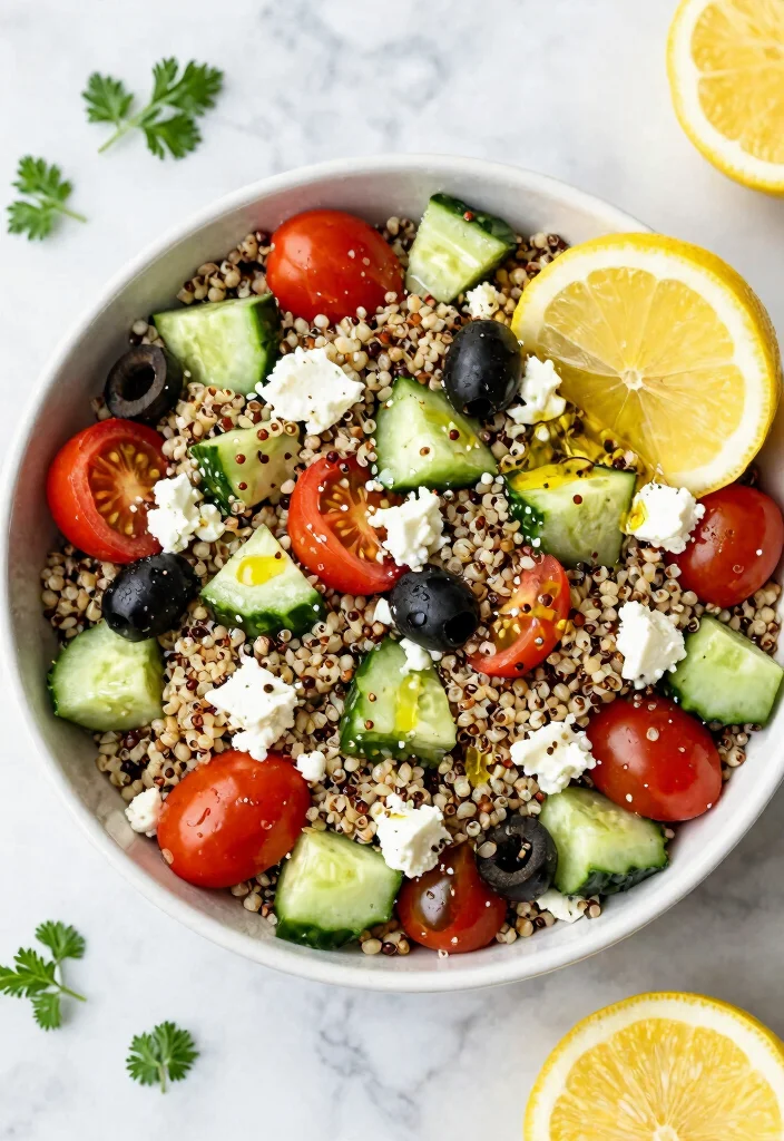 16 Greek Cucumber Tomato Salads (Fresh & Crisp) - 2. Quinoa Greek Salad 1