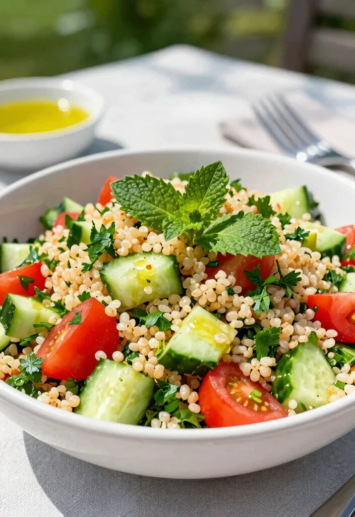 16 Greek Cucumber Tomato Salads (Fresh & Crisp) - 9. Tabbouleh-Style Greek Salad 1