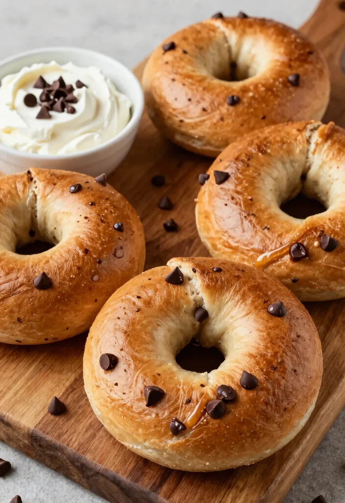 16 Homemade Greek Yogurt Bagels (Better Than Store) - 10. Chocolate Chip Bagels 1