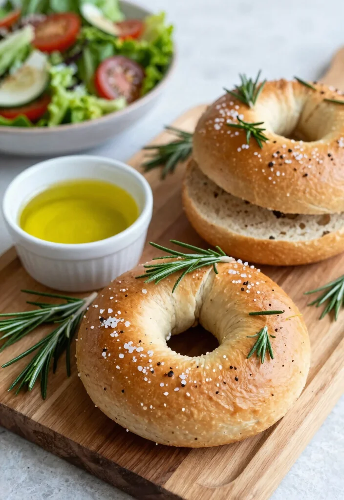 16 Homemade Greek Yogurt Bagels (Better Than Store) - 12. Rosemary Olive Oil Bagels 1
