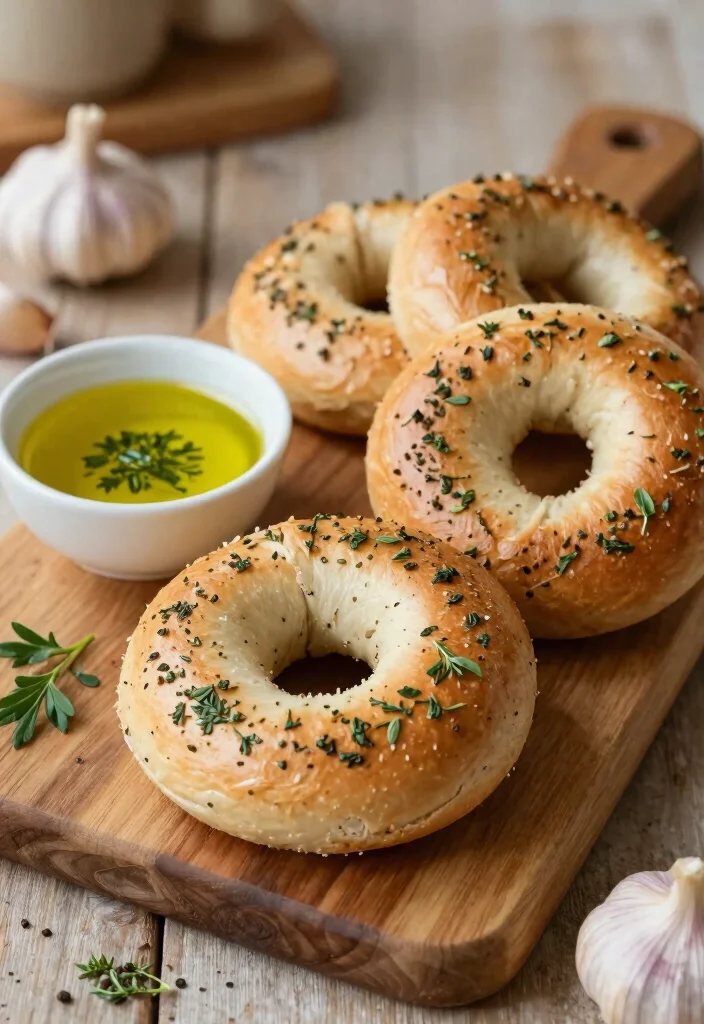 16 Homemade Greek Yogurt Bagels (Better Than Store) - 14. Garlic and Herb Bagels 1