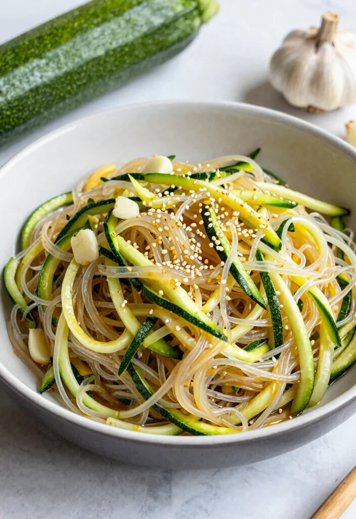 16 Light & Flavorful Chinese Glass Noodle Recipes - 13. Zucchini Noodle and Glass Noodle Mix 1