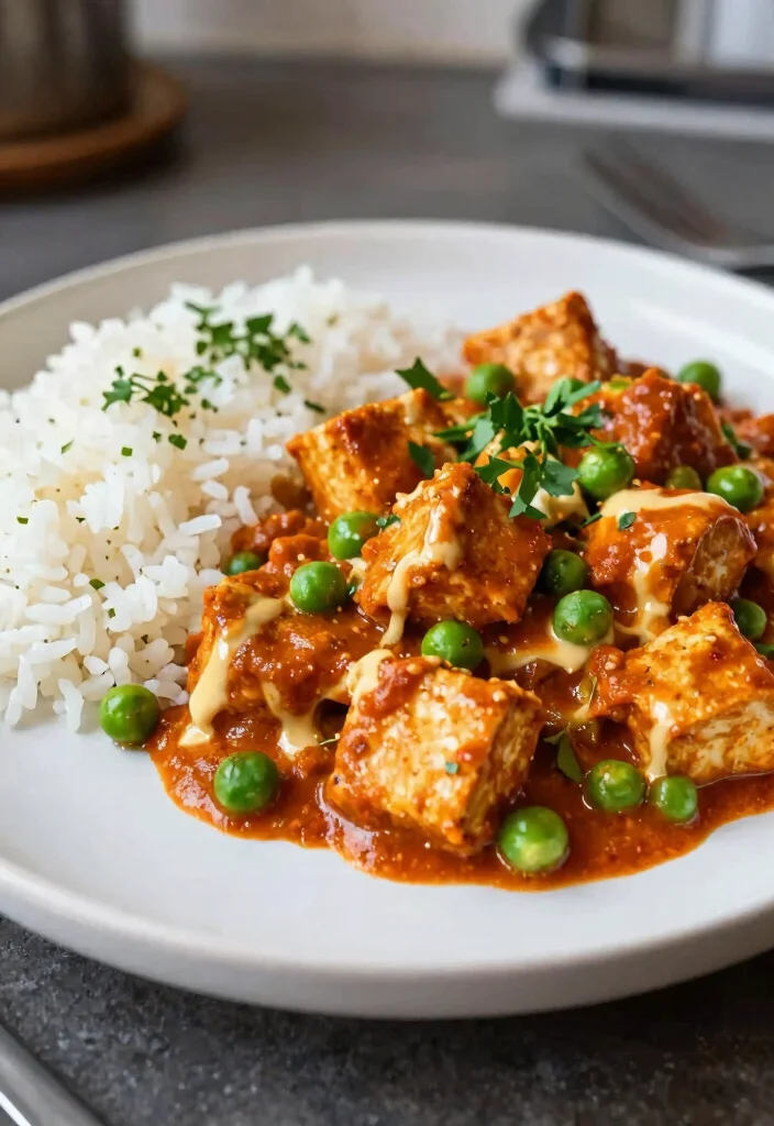 16 Red Thai Curry Recipes (Spicy & Creamy) - 12. Tempeh and Pea Curry 1