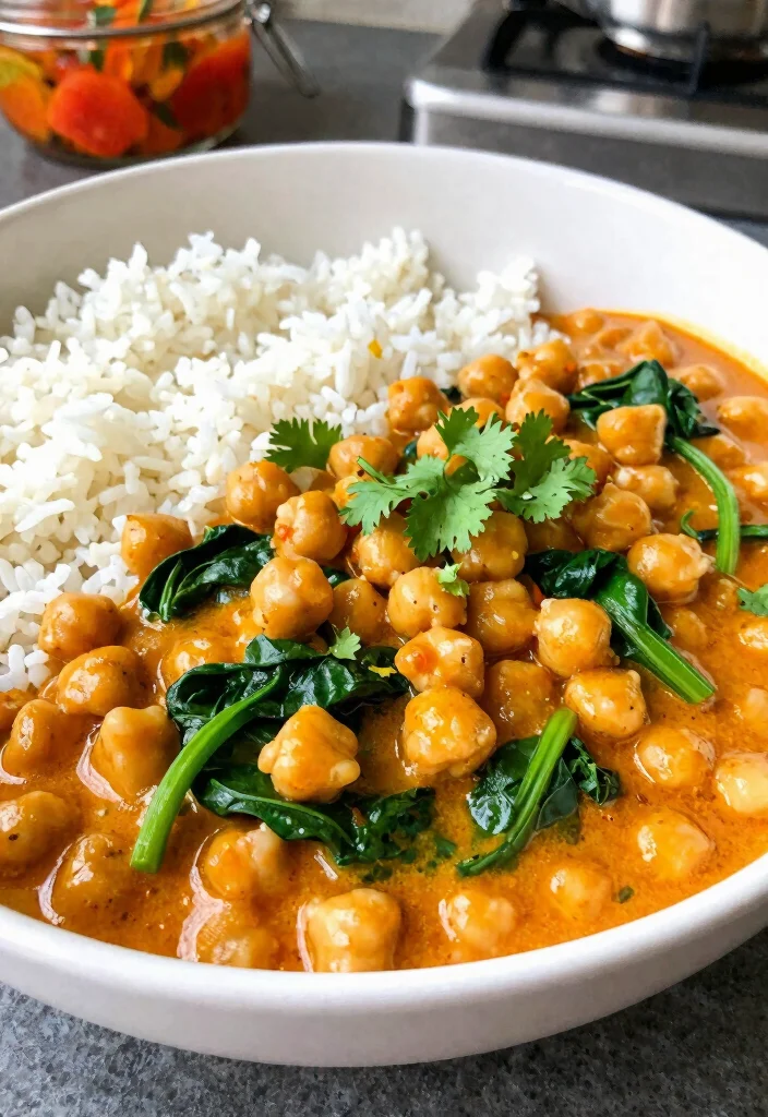 16 Red Thai Curry Recipes (Spicy & Creamy) - 16. Spicy Chickpea Red Curry 1