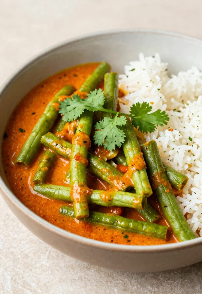 16 Red Thai Curry Recipes (Spicy & Creamy) - 6. Thai Green Bean Curry 1