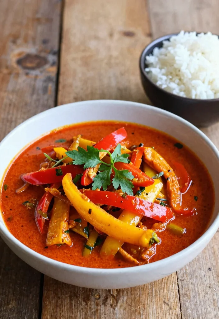 16 Rotes Thai Curry Rezepte (Authentisch) - 11. Rotes Thai Curry mit Paprika und Zwiebeln 1