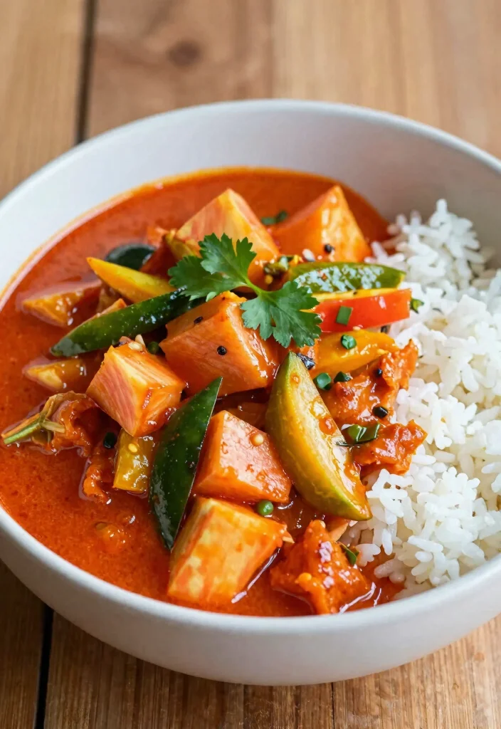 16 Rotes Thai Curry Rezepte (Authentisch) - 12. Rotes Thai Curry mit Papaya 1