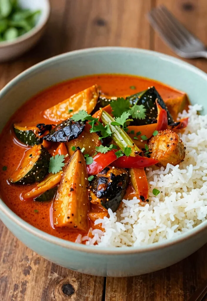 16 Rotes Thai Curry Rezepte (Authentisch) - 16. Rotes Thai Curry mit geröstetem Gemüse 1