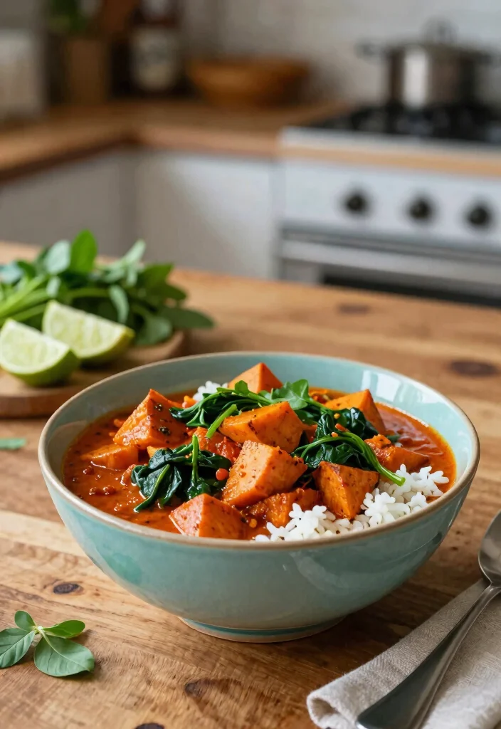 16 Rotes Thai Curry Rezepte (Authentisch) - 4. Rotes Thai Curry mit Süßkartoffeln 1