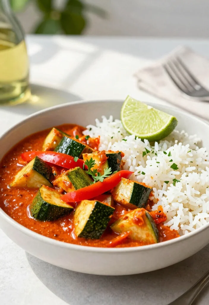 16 Rotes Thai Curry Rezepte (Authentisch) - 8. Rotes Thai Curry mit Zucchini 1