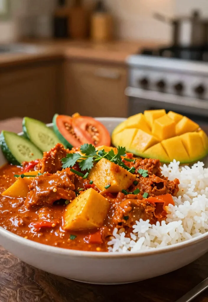 16 Rotes Thai Curry Rezepte (Authentisch) - 9. Rotes Thai Curry mit Mango 1