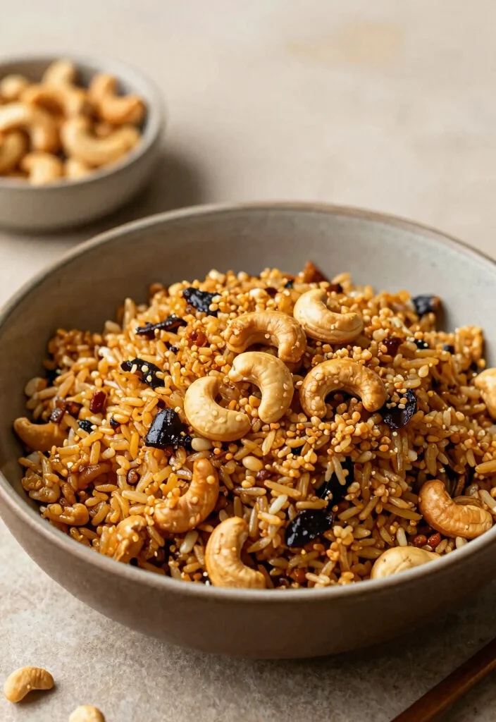 16 Savory Cantonese Style Chinese Sausage Fried Rice Recipes - 13. Chinese Sausage Fried Rice with Cashews 1