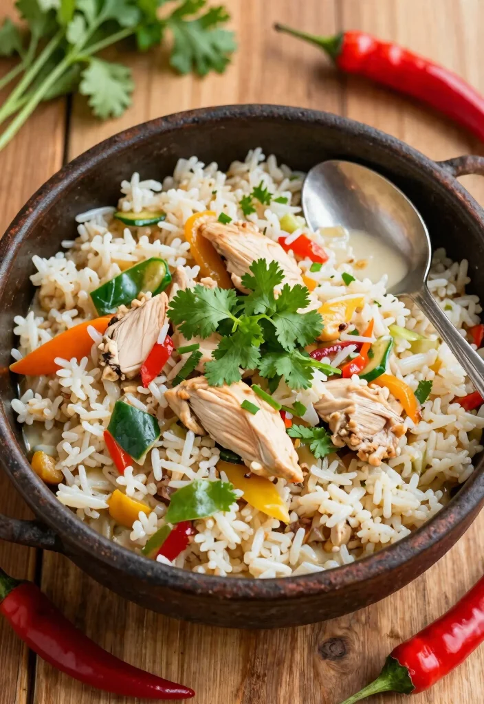 16 Thai Coconut Curry Chicken Recipes (Creamy Bliss) - 3. One-Pot Thai Coconut Curry Chicken and Rice 1