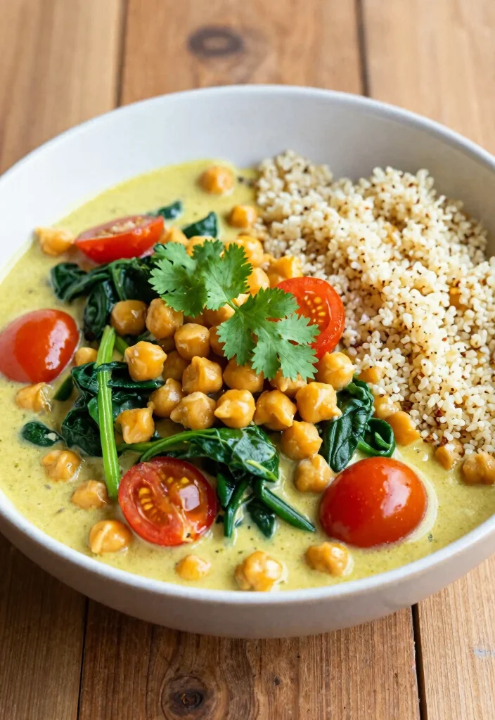 16 Thai Coconut Curry Chicken Recipes (Creamy Bliss) - 5. Vegan Thai Coconut Curry Chickpeas 1