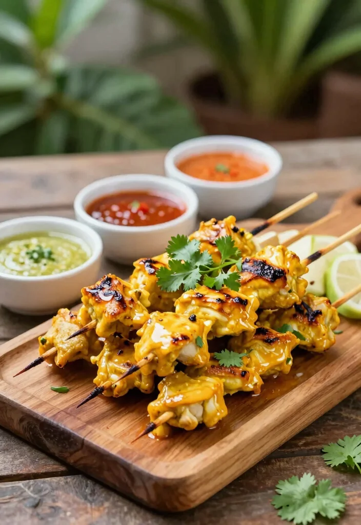 16 Thai Coconut Curry Chicken Recipes (Creamy Bliss) - 9. Thai Coconut Curry Chicken Skewers 1