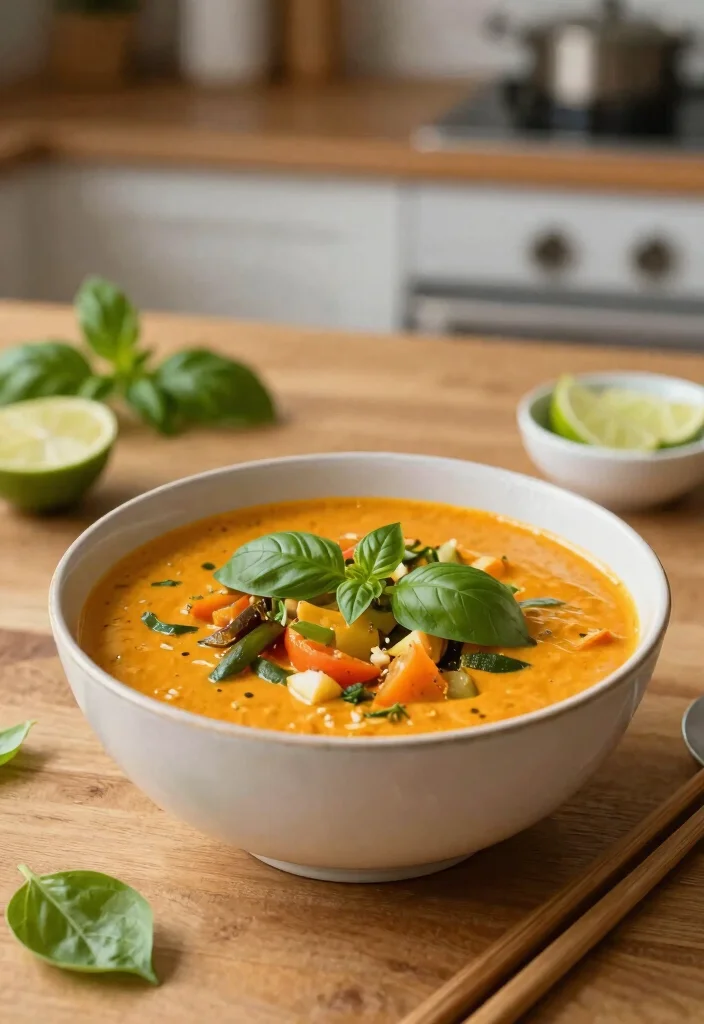 16 Thai Coconut Curry Soup Recipes (Creamy & Aromatic) - 1. Simple Vegan Thai Coconut Curry Soup 1