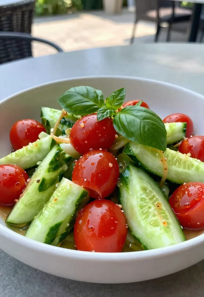 16 Thai Cucumber Salad Recipes with a Rice Vinegar Twist - 14. Thai Cucumber Salad with Grape Tomatoes 1