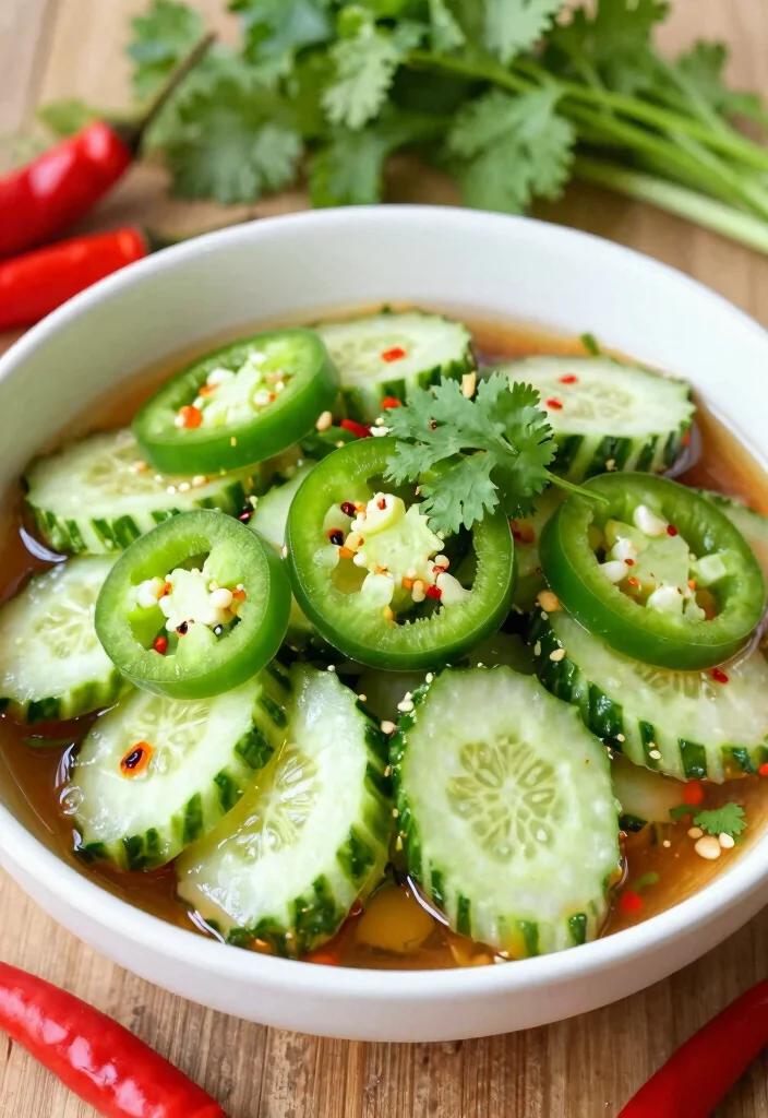 16 Thai Cucumber Salad Recipes with a Rice Vinegar Twist - 15. Thai Cucumber Salad with Jalapeños 1