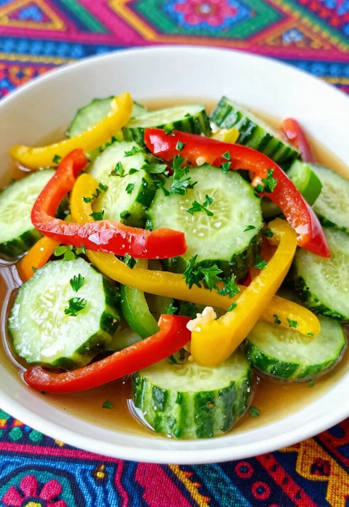 16 Thai Cucumber Salad Recipes with a Rice Vinegar Twist - 16. Thai Cucumber Salad with Bell Peppers 1