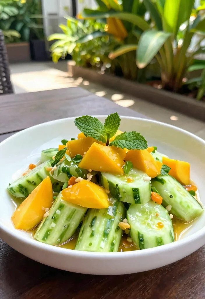 16 Thai Cucumber Salad Recipes with a Rice Vinegar Twist - 3. Thai Cucumber Salad with Mango 1