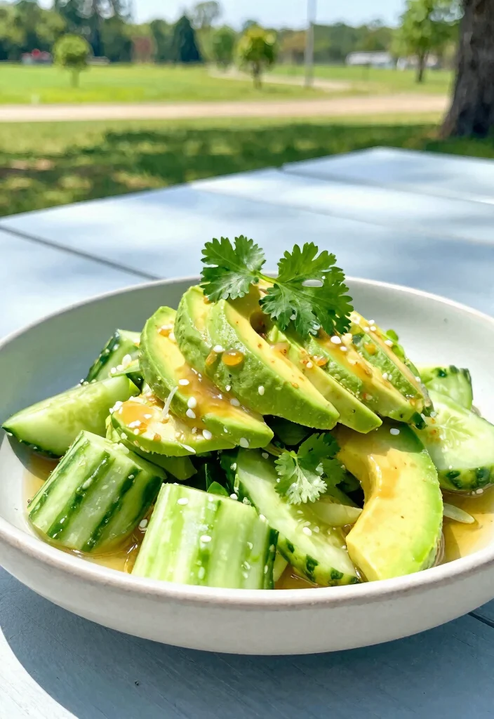 16 Thai Cucumber Salad Recipes with a Rice Vinegar Twist - 5. Thai Cucumber Salad with Avocado 1