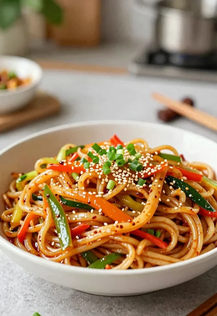 17 American Chinese Food Recipes (Classic Takeout Favorites) - 17. Szechuan Noodles 1