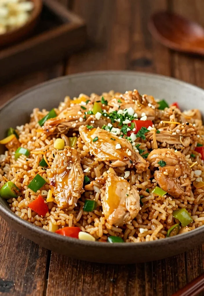 17 Chinese Chicken Fried Rice Recipes (Restaurant Favorites) - 12. Garlic Butter Chicken Fried Rice 1