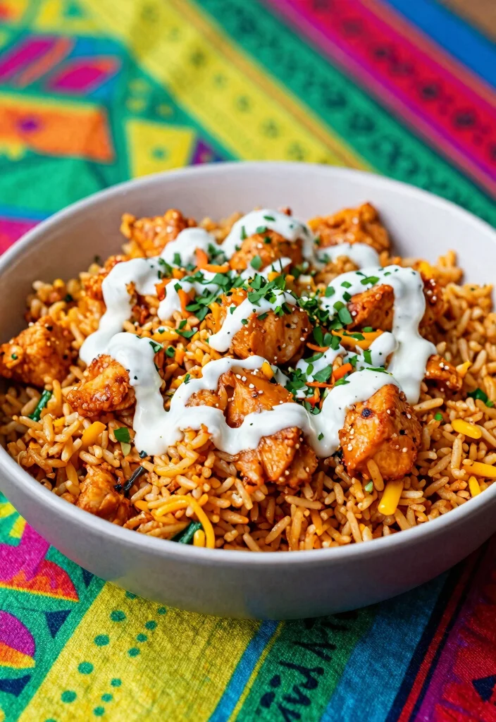 17 Chinese Chicken Fried Rice Recipes (Restaurant Favorites) - 14. Buffalo Chicken Fried Rice 1