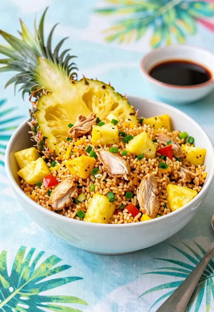 17 Chinese Chicken Fried Rice Recipes (Restaurant Favorites) - 3. Pineapple Chicken Fried Rice 1