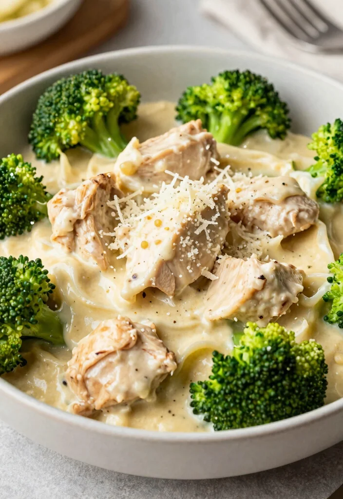 17 Chinese Chicken and Broccoli Recipes (Quick Takeout-Style) - 11. Creamy Alfredo Chicken and Broccoli 1
