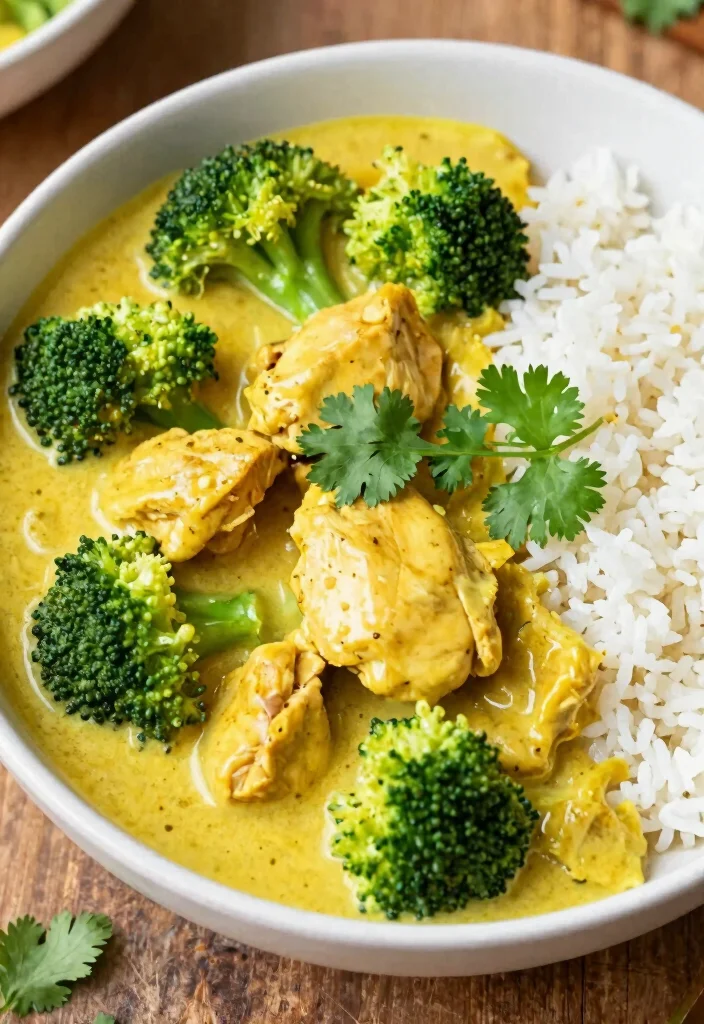 17 Chinese Chicken and Broccoli Recipes (Quick Takeout-Style) - 6. Coconut Curry Chicken and Broccoli 1