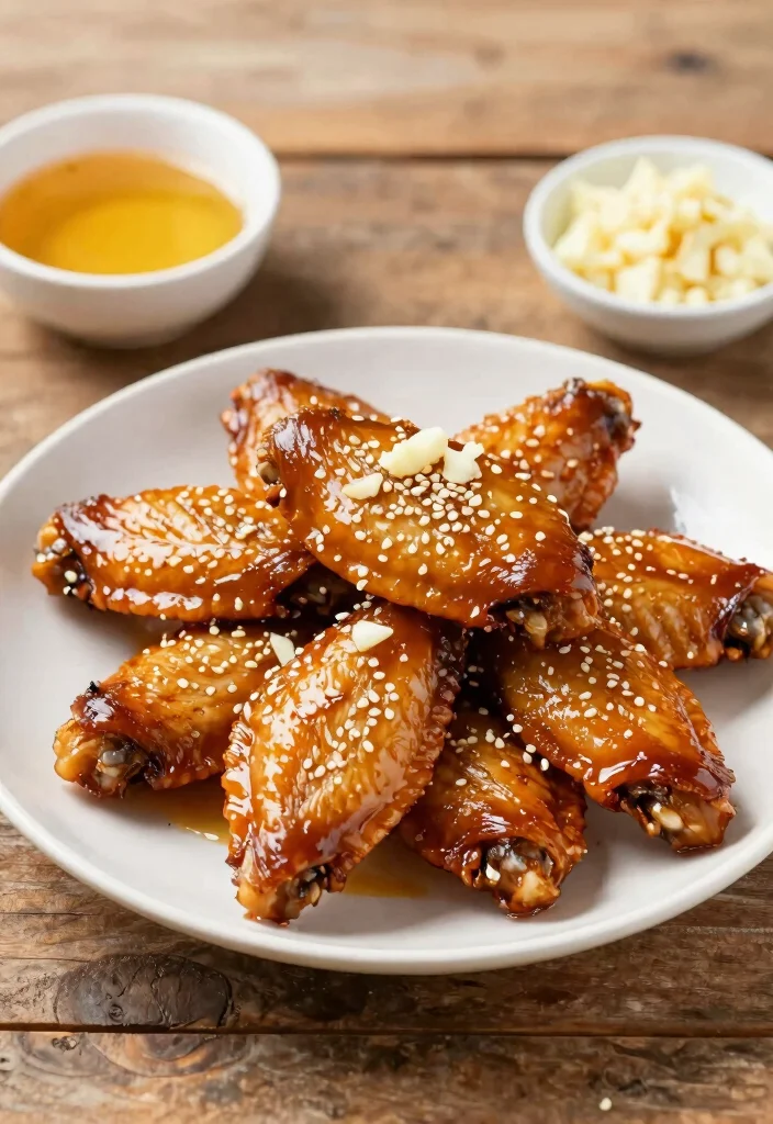 17 Chinese Fried Chicken Wing Recipes (Crispy & Flavorful) - 3. Honey Garlic Wings 1