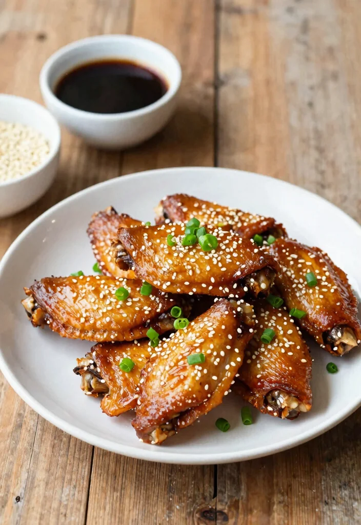 17 Chinese Fried Chicken Wing Recipes (Crispy & Flavorful) - 9. Sesame Soy Wings 1