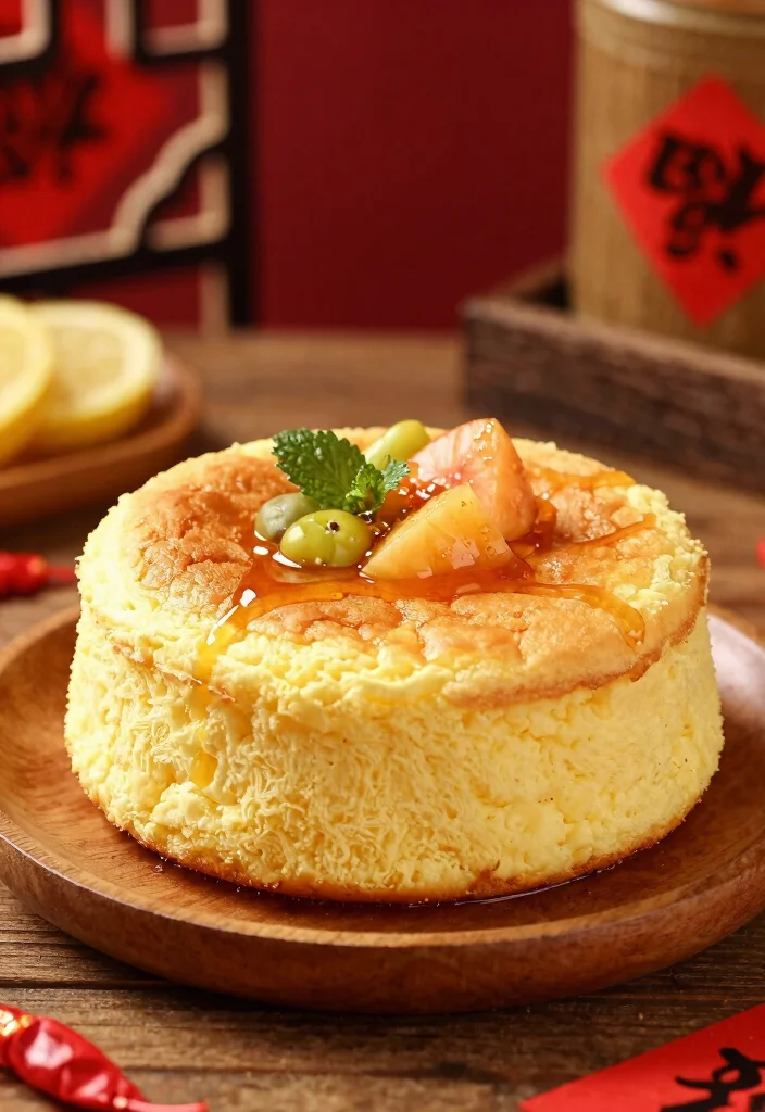 17 Chinese New Year Dessert Ideas (Festive Favorites) - 12. Steamed Egg Cake (Ji Dan Gao) 1
