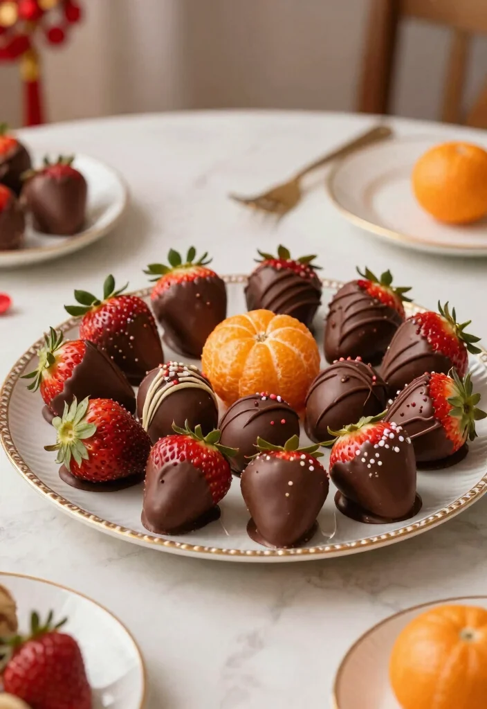 17 Chinese New Year Dessert Ideas (Festive Favorites) - 13. Chocolate-Covered Fruit 1