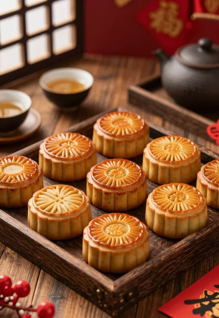 17 Chinese New Year Dessert Ideas (Festive Favorites) - 4. Mooncakes 1