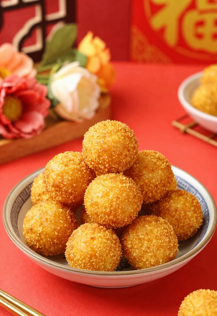 17 Chinese New Year Dessert Ideas (Festive Favorites) - 9. Sweet Potato Balls 1
