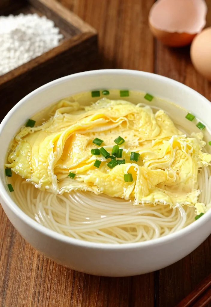 17 Chinese Noodle Soup Recipes: Comfort in a Bowl - 5. Egg Drop Soup with Noodles 1