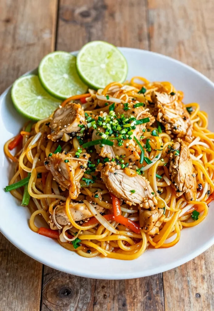 17 Gluten-Free Pad Thai Chicken Recipes (Authentic Thai) - 13. Chili Lime Pad Thai Chicken 1