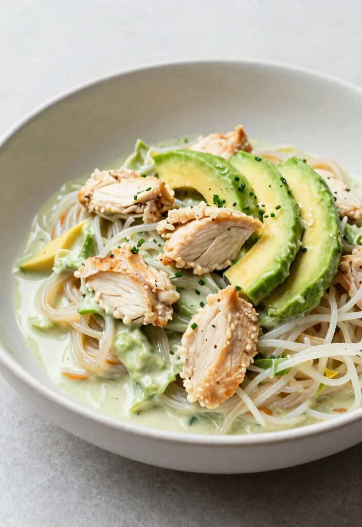 17 Gluten-Free Pad Thai Chicken Recipes (Authentic Thai) - 14. Creamy Avocado Pad Thai Chicken 1