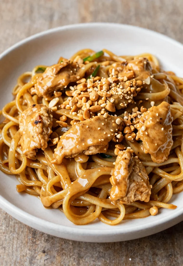 17 Gluten-Free Pad Thai Chicken Recipes (Authentic Thai) - 15. Curried Peanut Butter Pad Thai Chicken 1