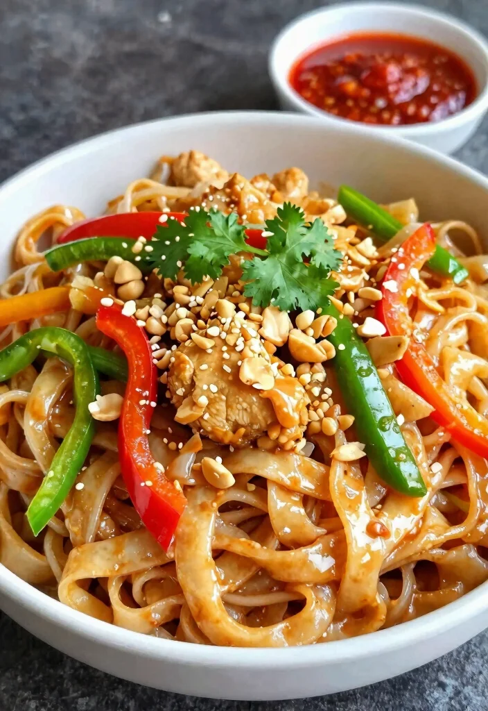 17 Gluten-Free Pad Thai Chicken Recipes (Authentic Thai) - 2. Spicy Peanut Pad Thai Chicken 1