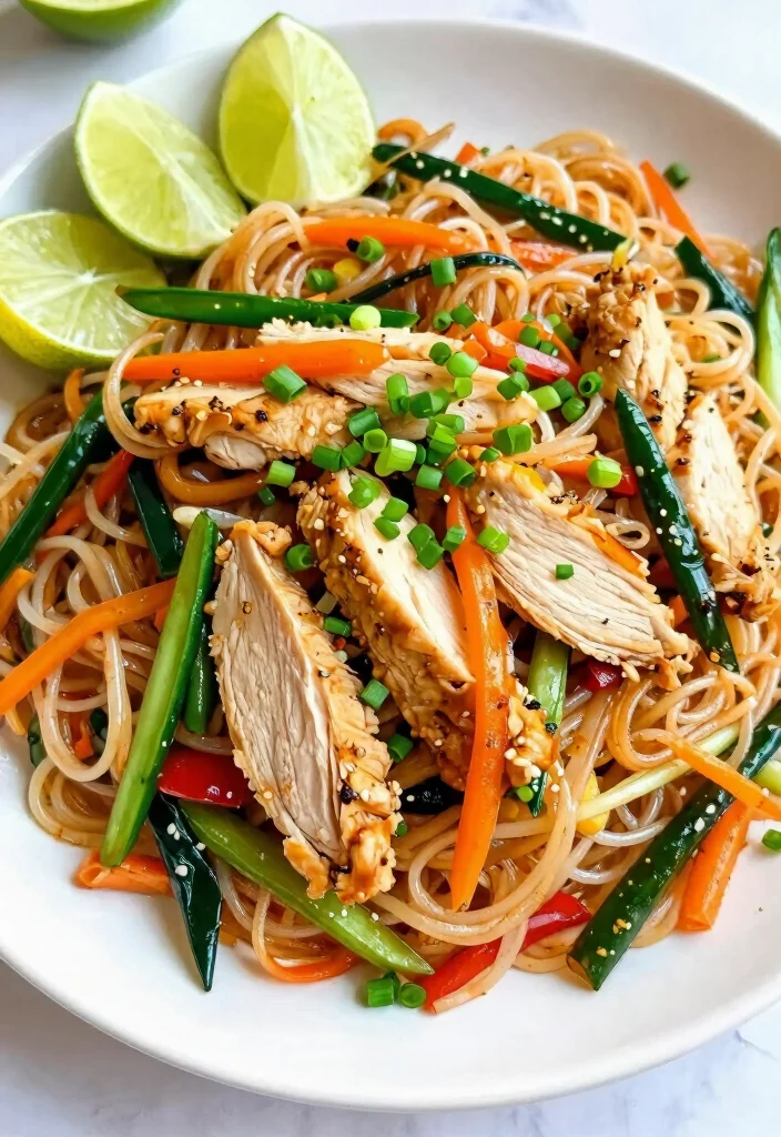 17 Gluten-Free Pad Thai Chicken Recipes (Authentic Thai) - 3. Veggie-Packed Pad Thai Chicken 1