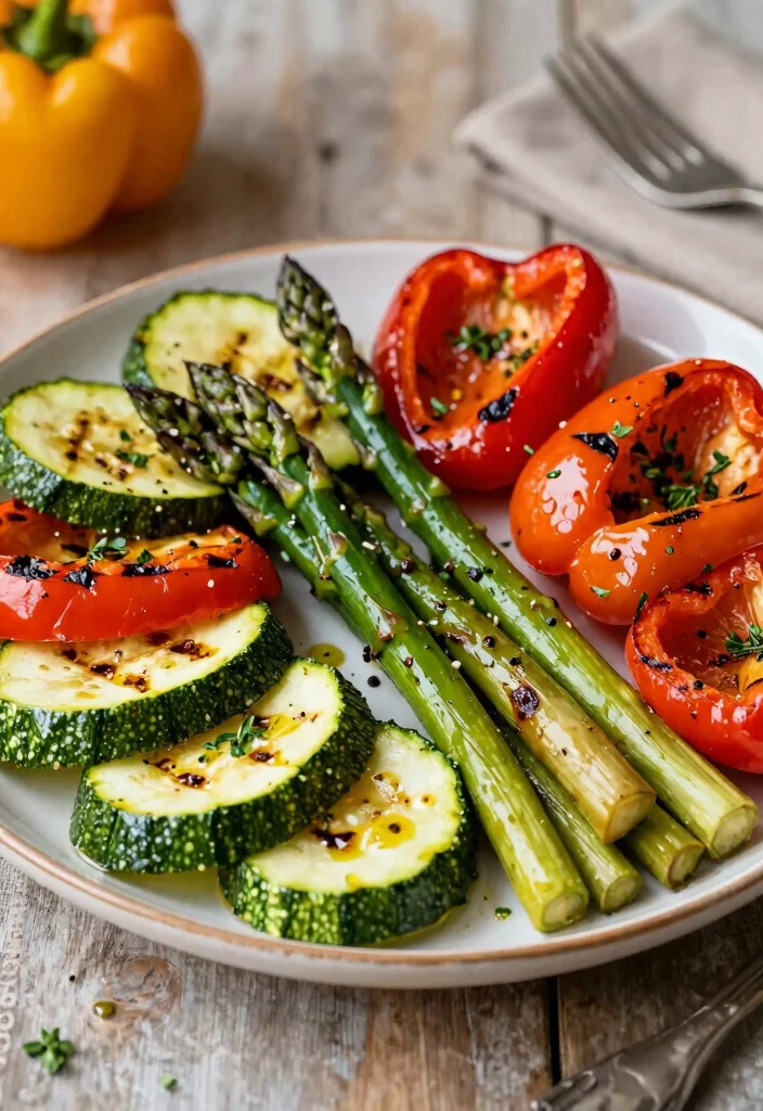 17 Greek Appetizers for Parties (Crowd Pleasers) - 14. Grilled Vegetable Platter: Colorful and Healthy 1