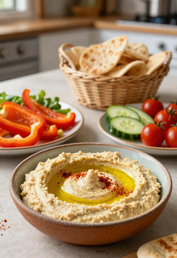 17 Greek Appetizers for Parties (Crowd Pleasers) - 3. Hummus: Classic Chickpea Spread 1